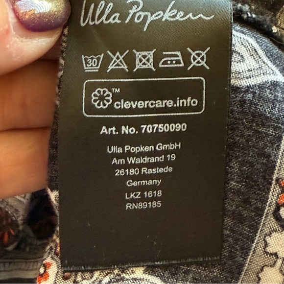 Ulla Popken Womens Plus Boho Top 20/22 Bohemian Flowy Peasant Festival Neutral - Picture 7 of 12